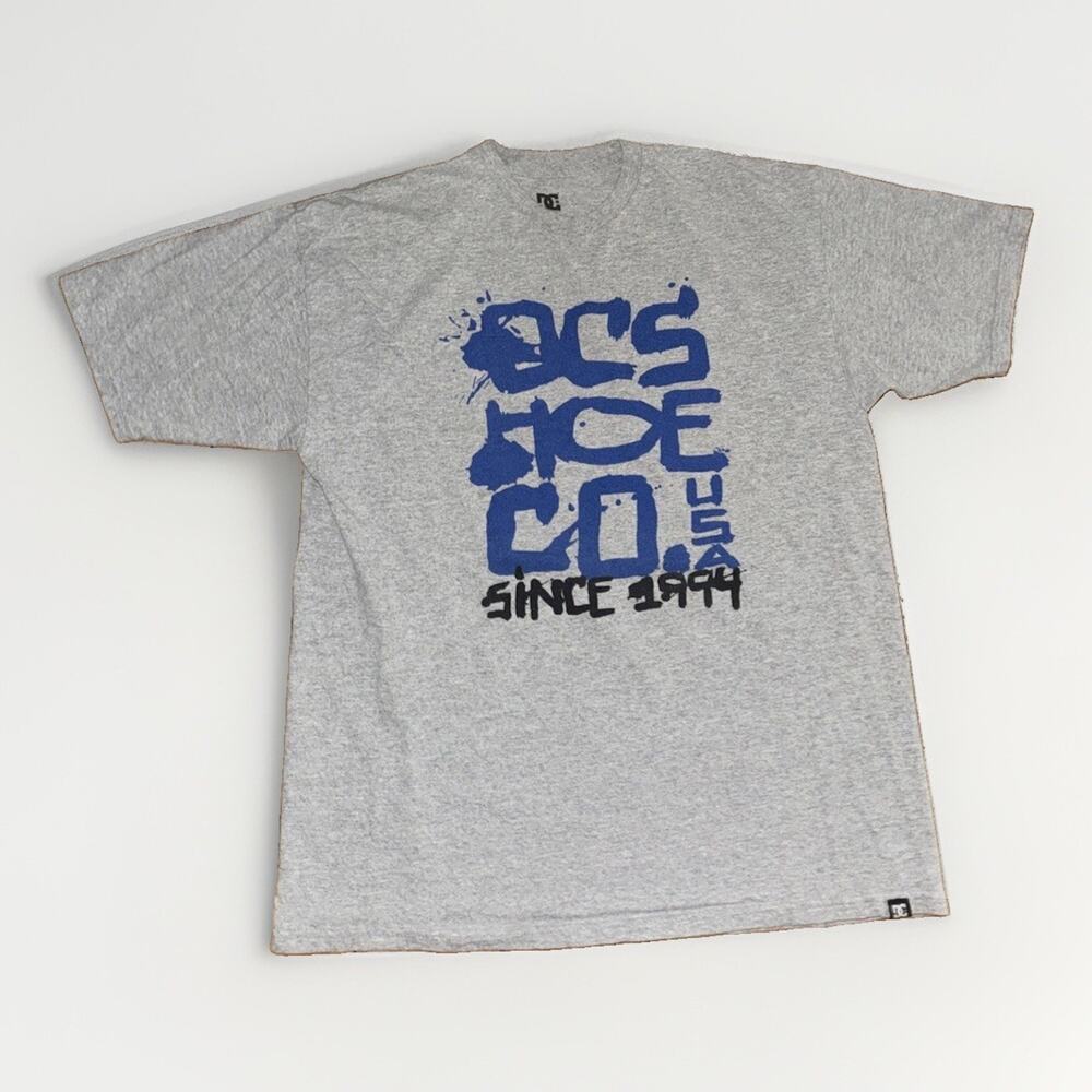DC Shoes Skateboarding T-Shirt Heather Grey XL 22x29 Streetwear Skater Vintage